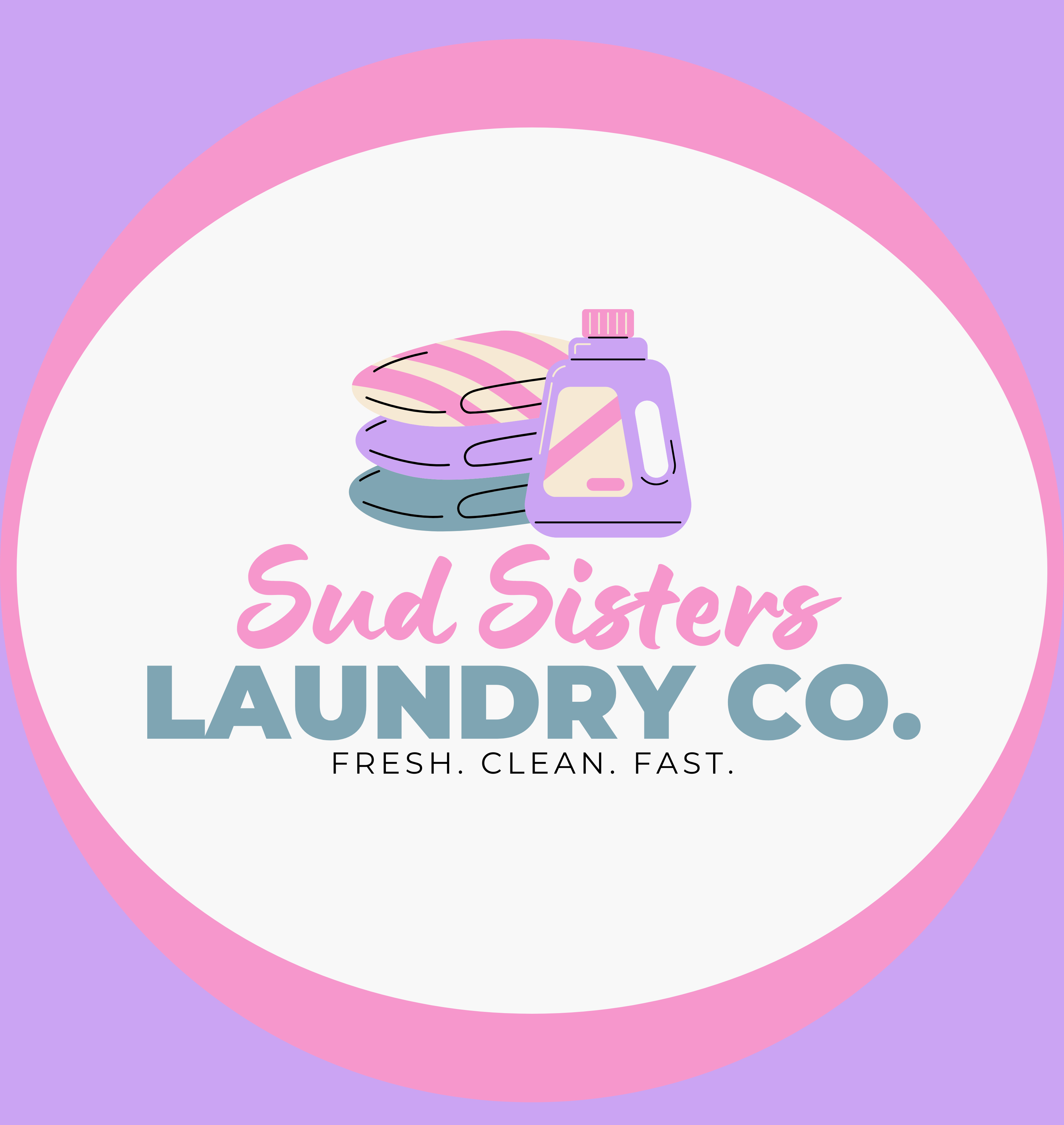 @Sudsisterslaundry Circle Logo With Purple Background (1)